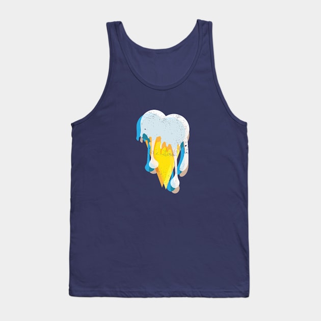 Melting Ice Cream Cone Tank Top by Commykaze